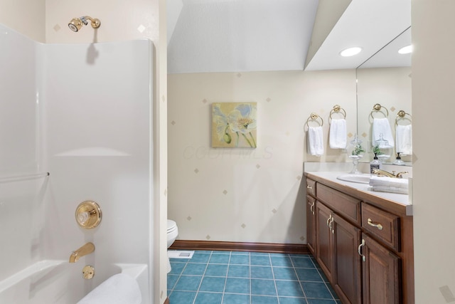 5232 Lola Way, Columbus, OH 43235 - full bath with vanity, shower / bath combination, and tile patterned floors
