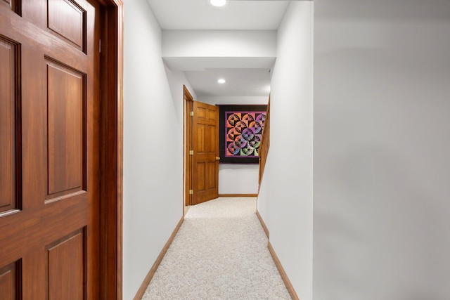 5232 Lola Way, Columbus, OH 43235 - hallway featuring light colored carpet and recessed lighting