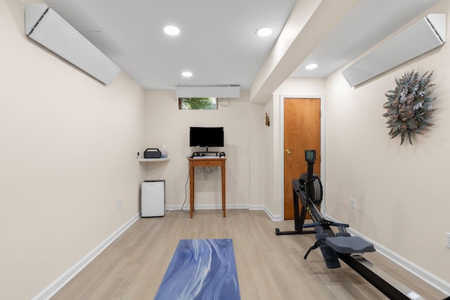 5232 Lola Way, Columbus, OH 43235 - workout room with light wood finished floors and recessed lighting