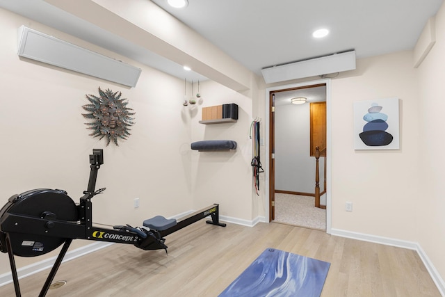 5232 Lola Way, Columbus, OH 43235 - exercise room featuring wood finished floors and recessed lighting