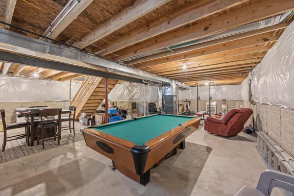3810 Winding Path Dr, Canal Winchester, OH 43110 - game room with billiards table and concrete flooring