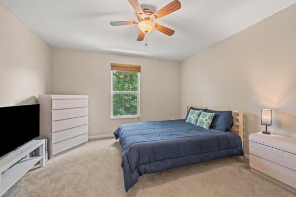 3810 Winding Path Dr, Canal Winchester, OH 43110 - carpeted bedroom with baseboards and a ceiling fan