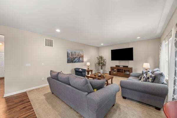 3810 Winding Path Dr, Canal Winchester, OH 43110 - living room with wood finished floors and recessed lighting