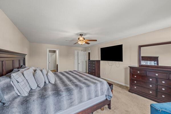 3810 Winding Path Dr, Canal Winchester, OH 43110 - bedroom featuring light colored carpet and ceiling fan