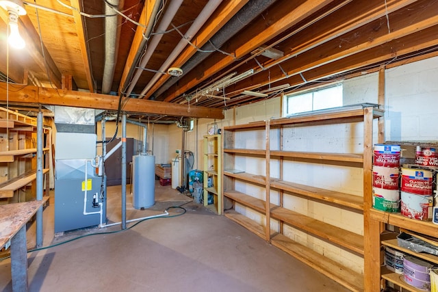 2052 Lorimer Dr NE, Newark, OH 43055 - basement featuring heating unit and water heater