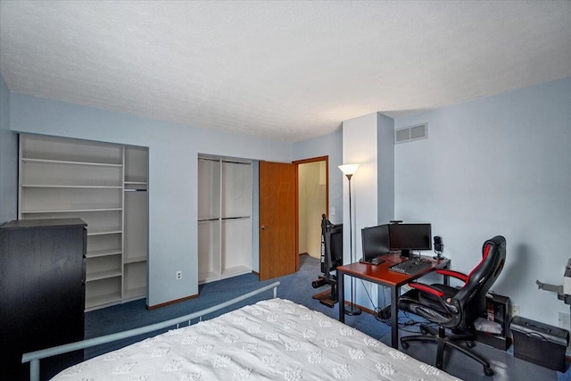 907 Soramill Ln Unit 8E, Columbus, OH 43085 - bedroom with carpet, a desk, and multiple closets