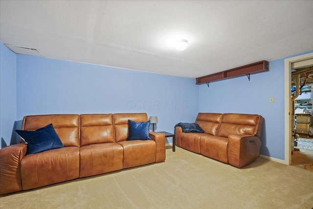 907 Soramill Ln Unit 8E, Columbus, OH 43085 - living area with carpet floors and baseboards