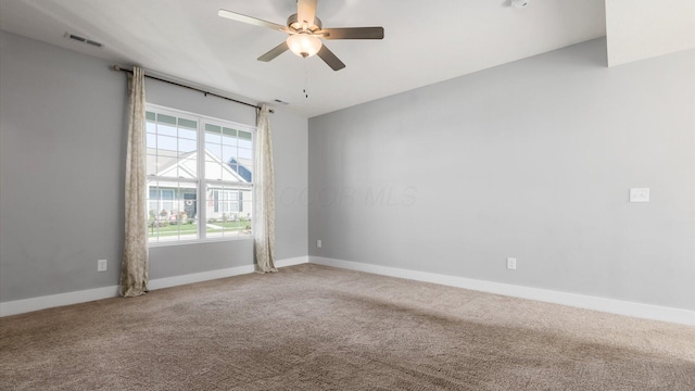 1968 Highbridge St, Newark, OH 43055 - carpeted spare room featuring ceiling fan and baseboards