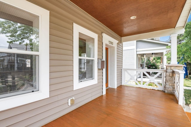 1293 Avondale Ave, Columbus, OH 43212 - view of wooden porch