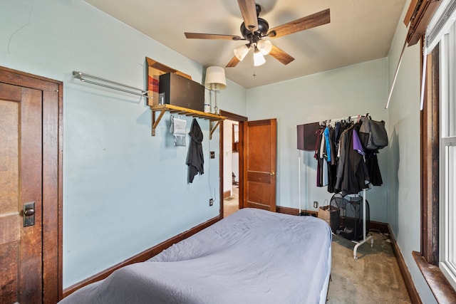 716 Uncapher Ave, Marion, OH 43302 - carpeted bedroom featuring baseboards and ceiling fan