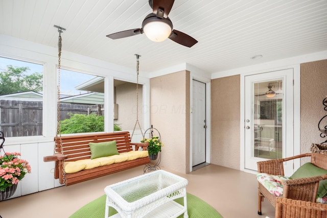 2269 Cranford Rd, Columbus, OH 43221 - sunroom / solarium featuring ceiling fan
