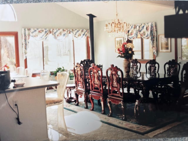 3535 Polley Rd, Columbus, OH 43221 - dining room with a chandelier