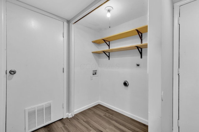 1030 Galliton Ct Unit B, Columbus, OH 43220 - washroom featuring hookup for an electric dryer, wood finished floors, and hookup for a washing machine