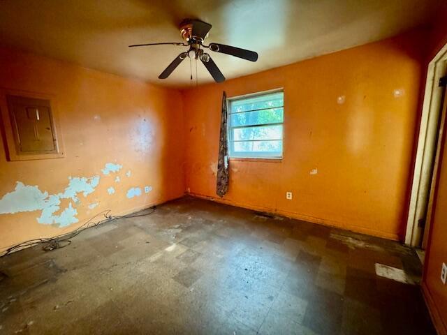 278 Cullman Rd, Columbus, OH 43207 - spare room featuring electric panel and ceiling fan