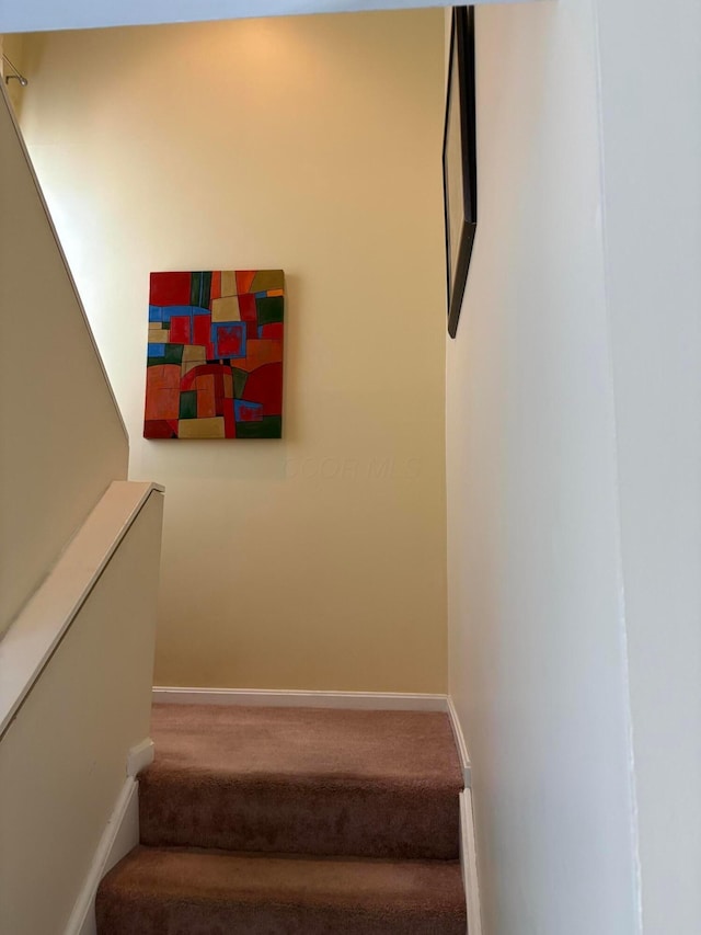 5264 Parkcrest Ln, Columbus, OH 43220 - stairway with carpet flooring and baseboards