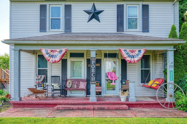 1715 Carroll Southern Rd NW, Carroll, OH 43112 - view of front of property featuring a porch and roof with shingles