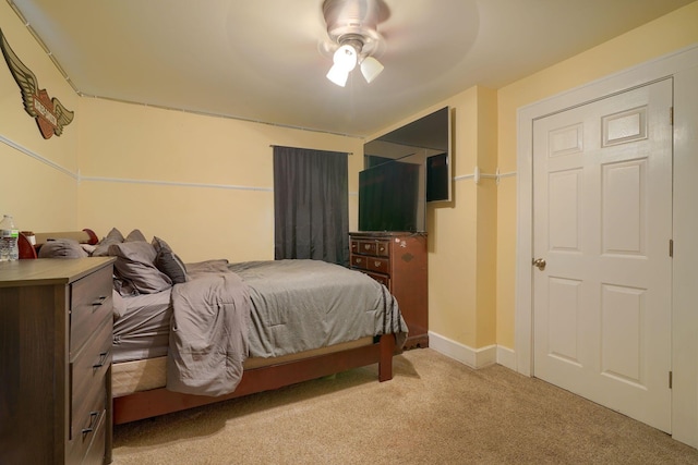 1715 Carroll Southern Rd NW, Carroll, OH 43112 - bedroom featuring light colored carpet and a ceiling fan
