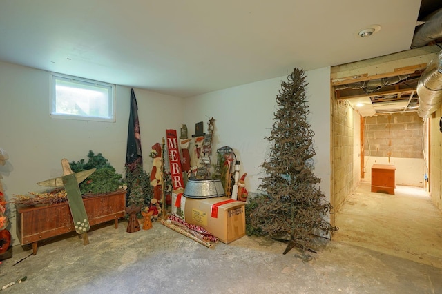 1715 Carroll Southern Rd NW, Carroll, OH 43112 - miscellaneous room featuring concrete flooring and concrete block wall