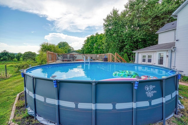 1715 Carroll Southern Rd NW, Carroll, OH 43112 - view of swimming pool featuring a wooden deck