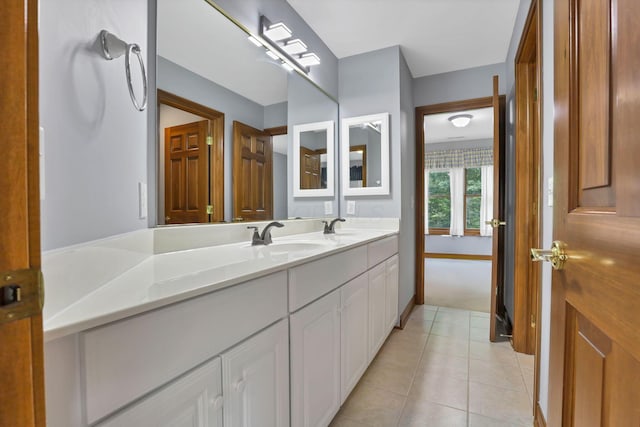2773 Eleanor Way, Lewis Center, OH 43035 - full bathroom featuring double vanity and tile patterned flooring