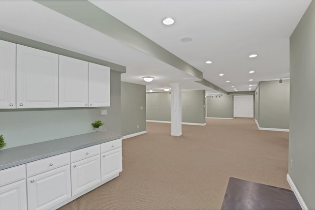 2773 Eleanor Way, Lewis Center, OH 43035 - finished below grade area featuring light carpet and recessed lighting