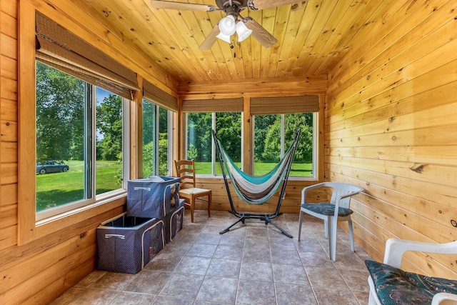 6247 State Route 61, Shelby, OH 44875 - sunroom / solarium featuring ceiling fan