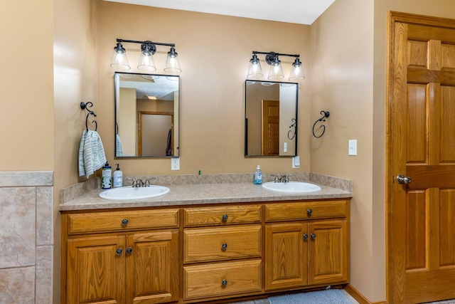 6247 State Route 61, Shelby, OH 44875 - bathroom featuring double vanity