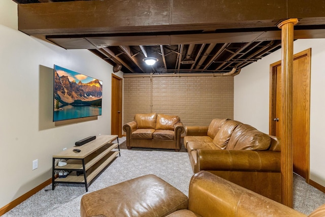 6247 State Route 61, Shelby, OH 44875 - living room featuring carpet flooring and baseboards