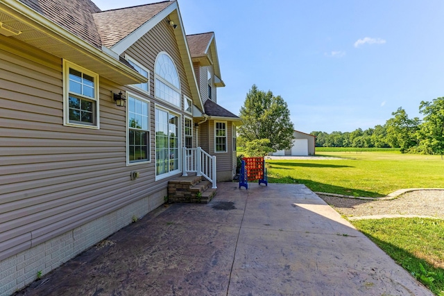 6247 State Route 61, Shelby, OH 44875 - view of patio featuring an outbuilding