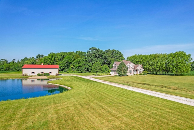 6247 State Route 61, Shelby, OH 44875 - view of green lawn featuring a water view