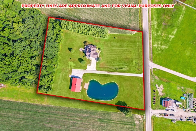 6247 State Route 61, Shelby, OH 44875 - aerial view of property and surrounding area with property parcel outlined