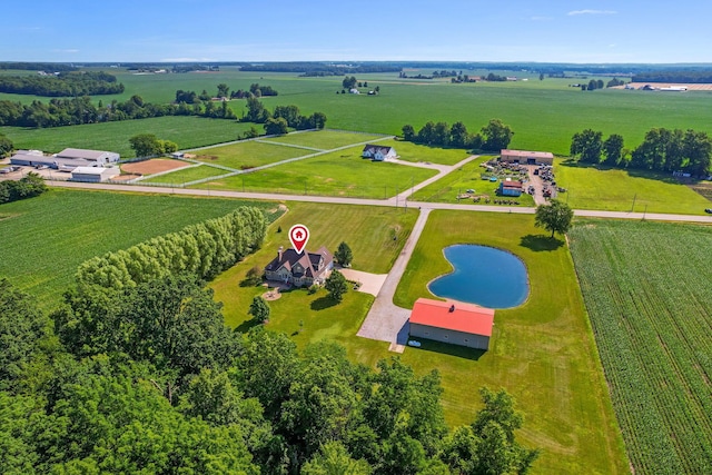 6247 State Route 61, Shelby, OH 44875 - aerial view of sparsely populated area with abundant farmland and a large body of water