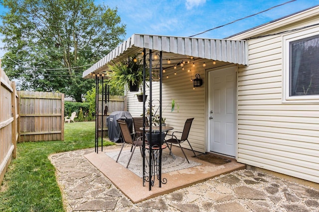 5950 Ambleside Dr, Columbus, OH 43229 - view of patio featuring grilling area
