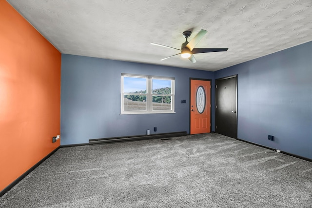 94 Fox Chase Dr, Newark, OH 43055 - carpeted spare room with a ceiling fan and a textured ceiling
