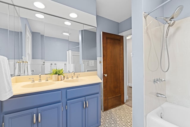 99 E N Broadway St, Columbus, OH 43214 - full bath with double vanity and tub / shower combination