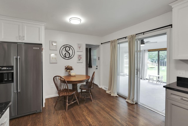 54 Barry Rd SW, Reynoldsburg, OH 43068 - dining space featuring dark wood-style flooring and ceiling fan