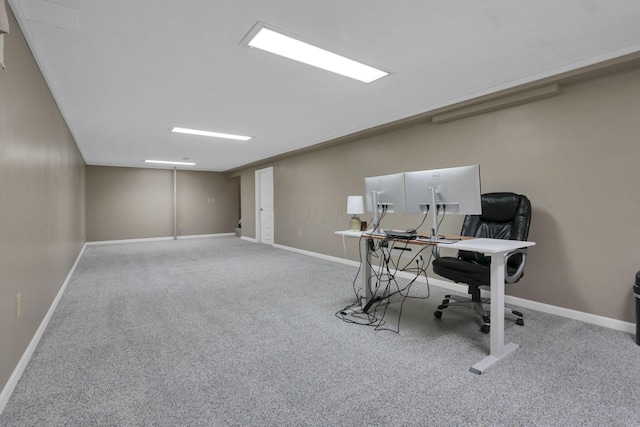 54 Barry Rd SW, Reynoldsburg, OH 43068 - carpeted home office featuring baseboards