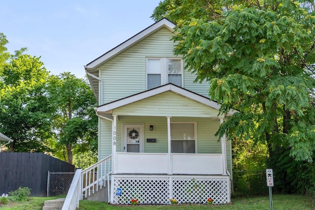 1008 E Whittier St, Columbus, OH 43206 - view of front of property featuring covered porch