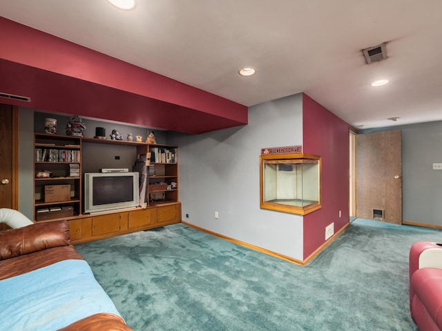 2883 Castlebrook Ave, Hilliard, OH 43026 - carpeted living area with baseboards and recessed lighting
