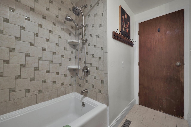 1418 Clemens Pl, Reynoldsburg, OH 43068 - full bath with shower / tub combination and tile patterned floors