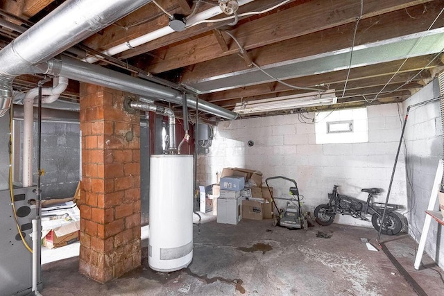 261 Superior St, Mansfield, OH 44902 - below grade area with water heater and heating unit