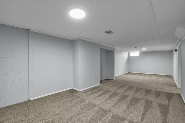 1533 Sandringham Ct, Columbus, OH 43220 - finished basement featuring carpet floors and baseboards