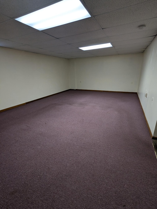 5813 Thada Ln, Columbus, OH 43229 - unfurnished room featuring a drop ceiling and carpet floors
