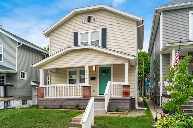139 S Princeton Ave, Columbus, OH 43222 - american foursquare style home featuring covered porch and a front yard