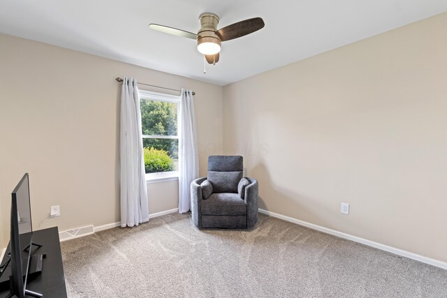 2635 Youngs Grove Rd, Columbus, OH 43231 - sitting room with a ceiling fan and carpet