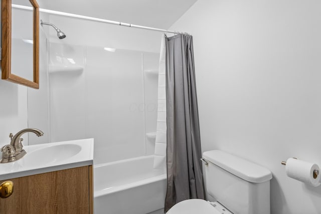 5369 Quincy St, Harpster, OH 43323 - full bathroom featuring vanity and shower / bathtub combination with curtain
