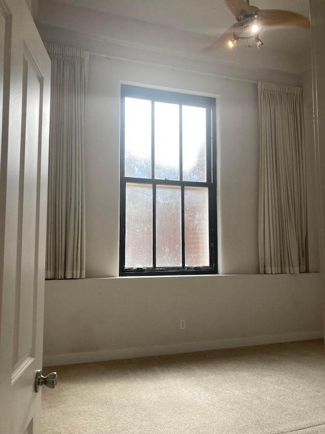 1276 N High St Unit 206, Columbus, OH 43201 - carpeted empty room with ceiling fan and baseboards