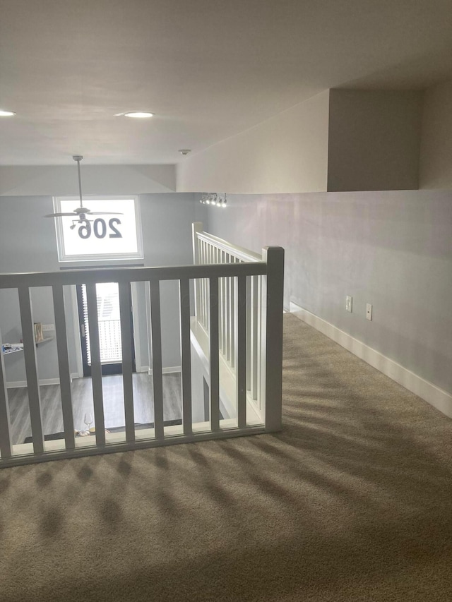 1276 N High St Unit 206, Columbus, OH 43201 - stairway featuring carpet floors