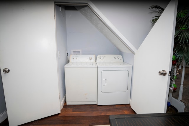 66 S Wheatland Ave, Columbus, OH 43204 - laundry area with separate washer and dryer and wood finished floors