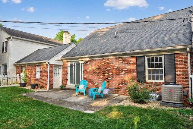 4368 Airendel Ct, Columbus, OH 43220 - back of house with a patio area, brick siding, and a shingled roof